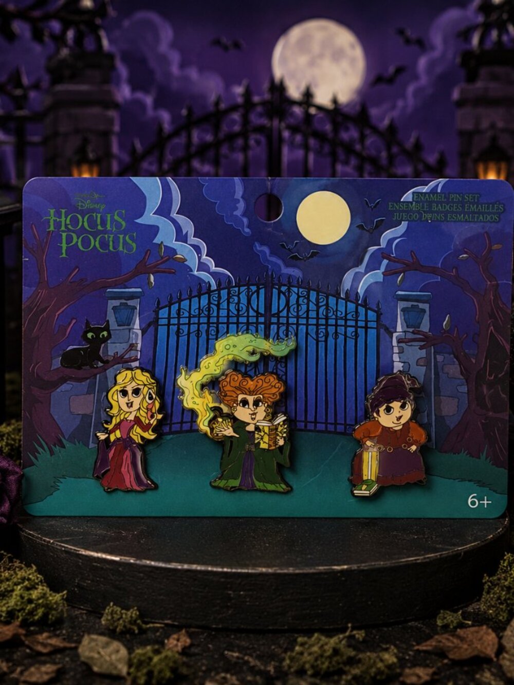 Disney Loungefly Hocus Pocus Sanderson Sisters 3-Piece Pin Set